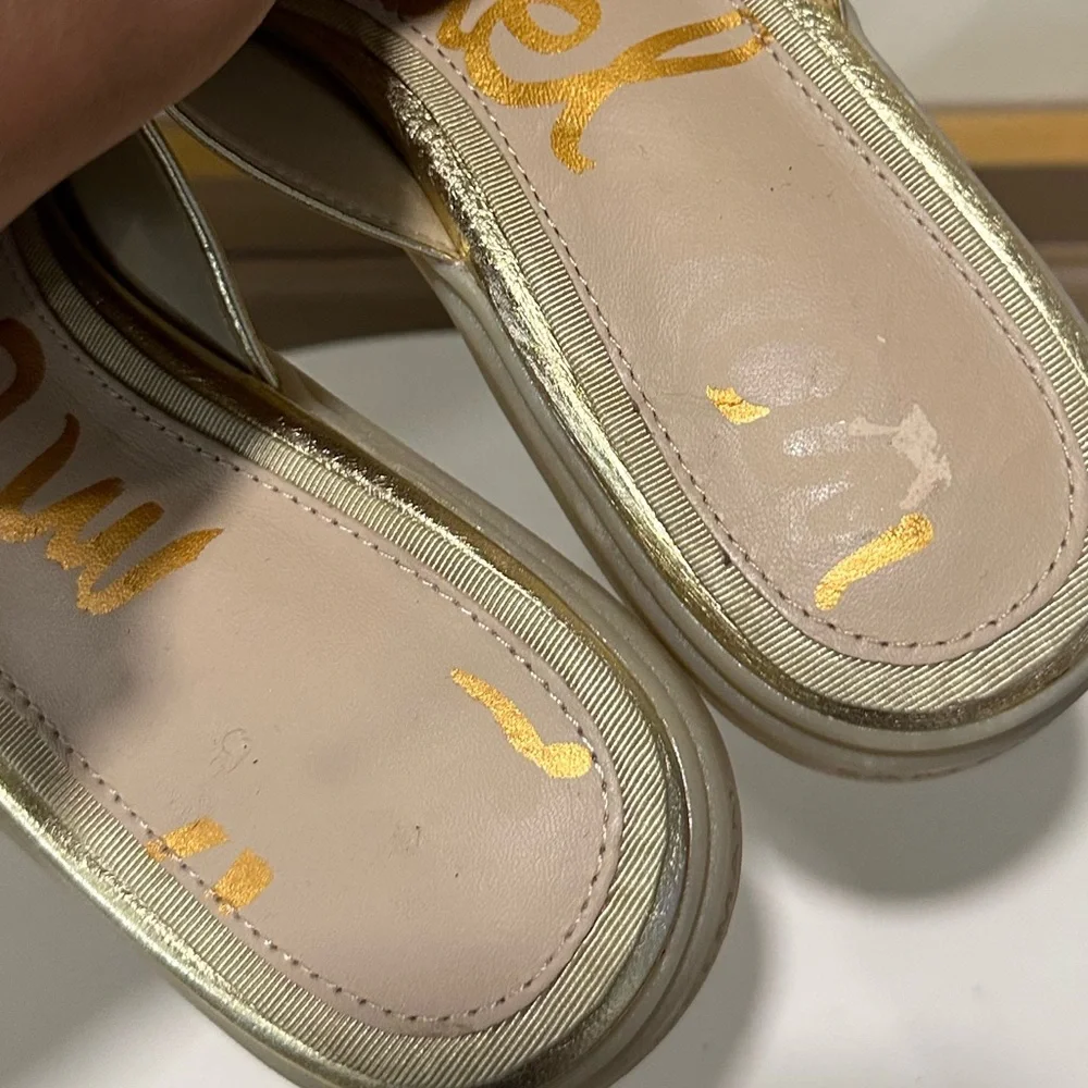 🌸SAM EDELMAN🌸 Kira Mule Gold Metallic Size: 7M - Picture 11 of 14